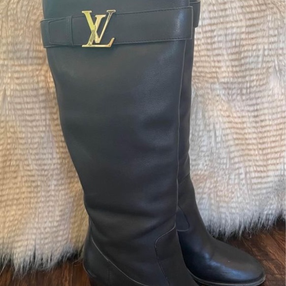 Louis Vuitton Leather Knee-High Riding Boots Size 39.5 (9)